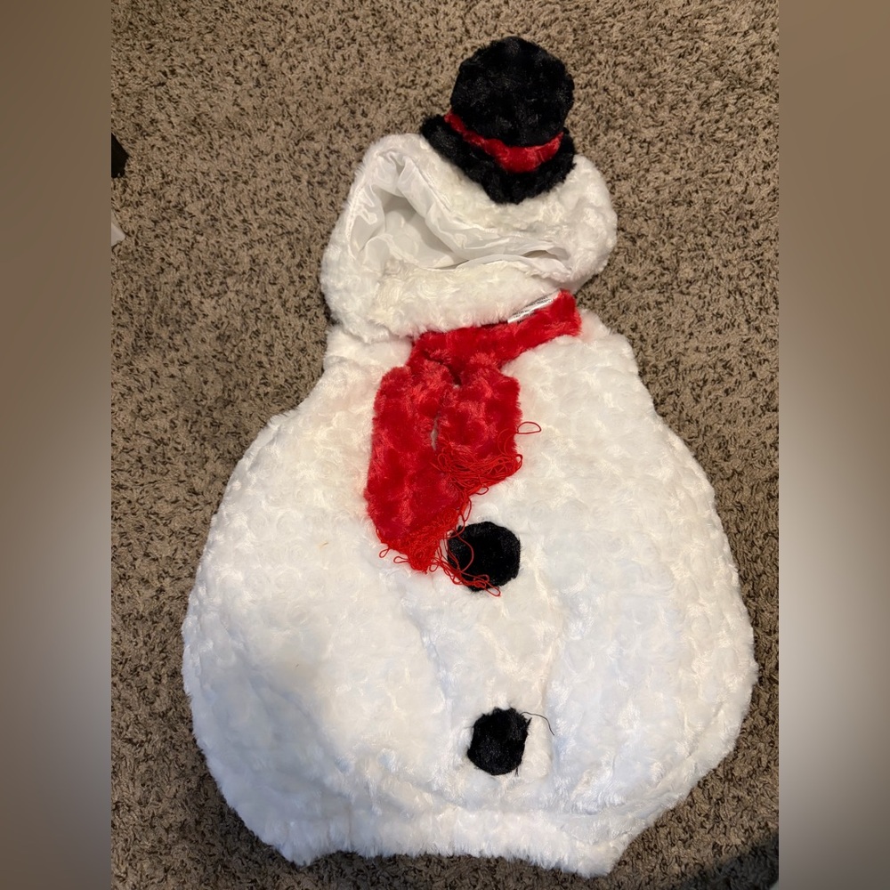 Kids Snowman Costume with Red Scarf